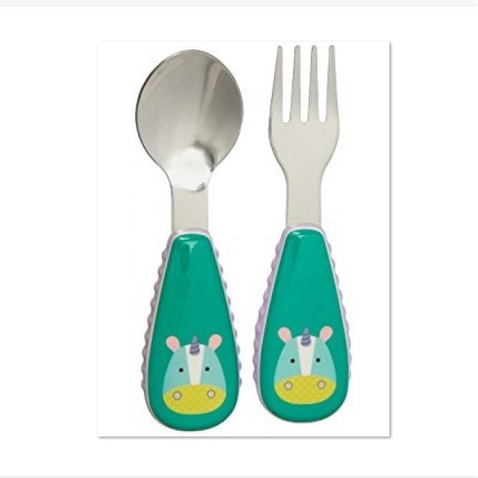 Skip Hop Zootensils Fork &amp; Spoon  - Sendok Garpu