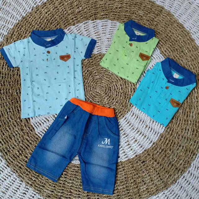 Setelan Fashionable Denim Impor Anak