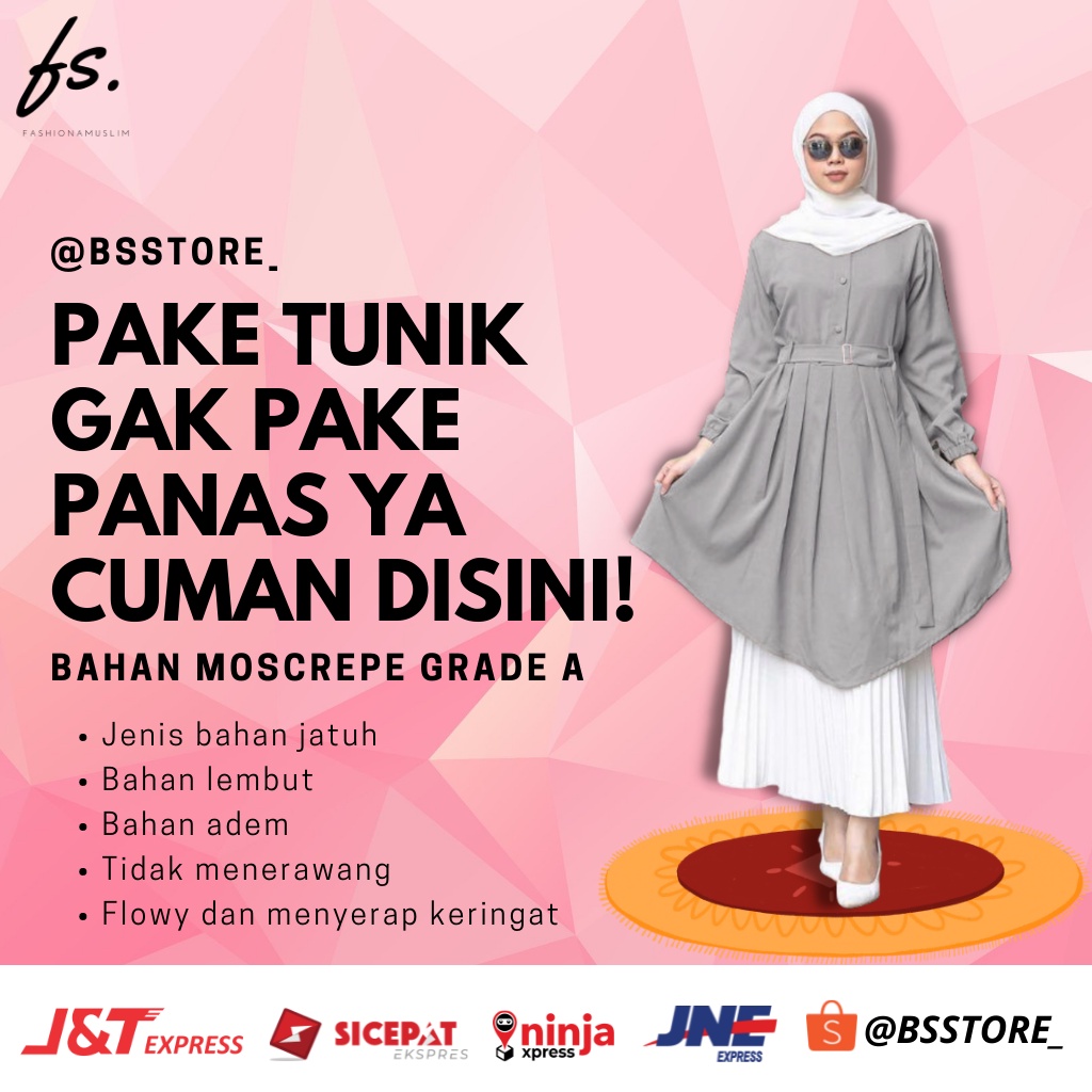 Atasan Pakaian Baju Tunik Wanita Terbaru Jumbo Import Rayon Putih Batik Kaos Dewasa Remaja Premium T