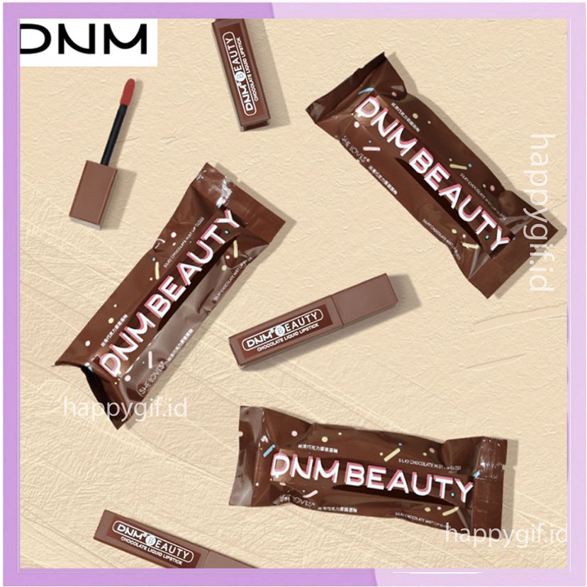 DNM Chocolate Lipstick Matte Liquid Lip Long Lasting Waterproof Lipstik Coklat Bisa Menutupi Bibir Yang Hitam LA125