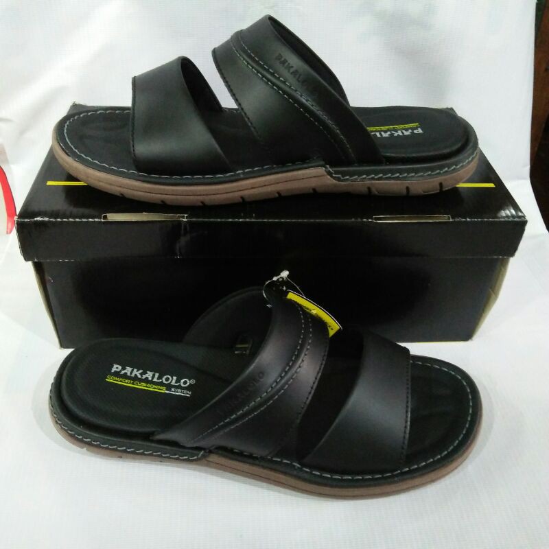 Sandal Selop Pria Ban Dua Kulit Asli Merk PAKALOLO N0943 Original
