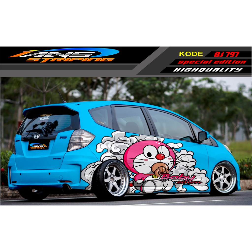 DECAL STICKER MOBIL HONDA BRIO / JAZZ RS / MOBILIO / AGYA / YARIS / ATOS / STICKER MOBIL