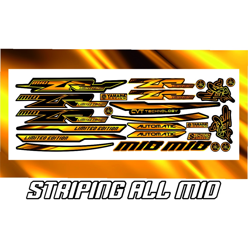 STRIPING VARIASI MIO GOLD MIO OLD ZR THAILAND STIKER MIO GOLD