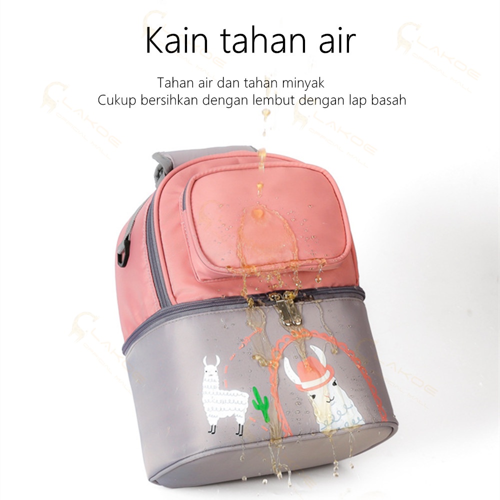 Lacoo Multifungsi diaper bag BPA free Tas Perlengkapan bayi waterproof