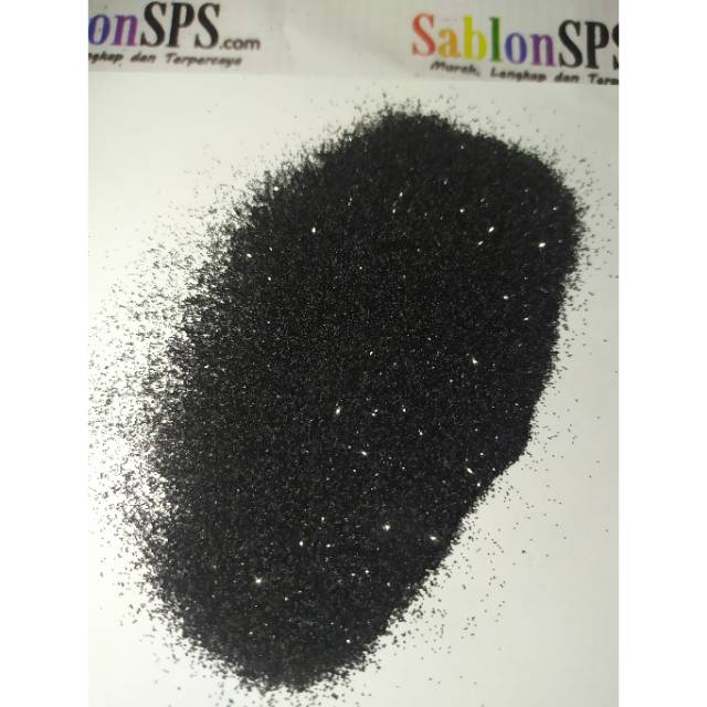 BUBUK GLITER HITAM BLACK GLITTER POWDER 100gr ZIP LOCK