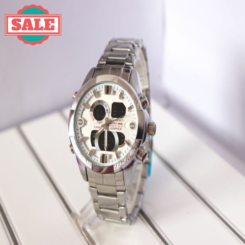 Promo JAM MURAH CASIO EDIFICE EFA 200 SILVER WHITE