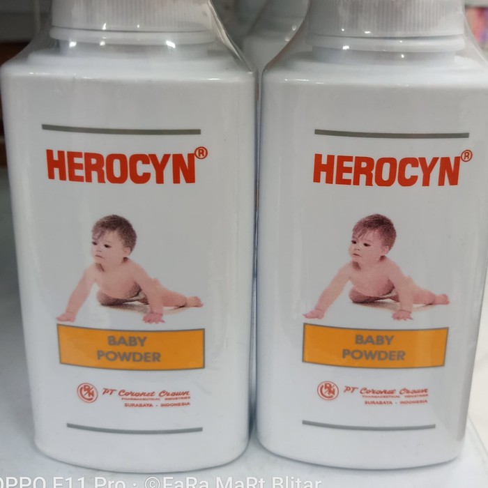 Herocyn Bedak Bayi/ Bedak Bayi Halus dan Harum, Aman di Kulit Bayi/ Herocyn Baby Powder 100 Gram