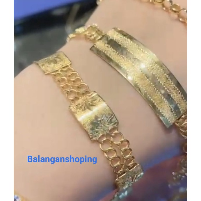 gelang plat emas asli kadar 375 berat 5 gram