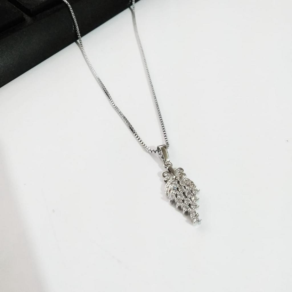 AV245 Grosir Kalung Silver Liontin Permata Kalung Dewasa