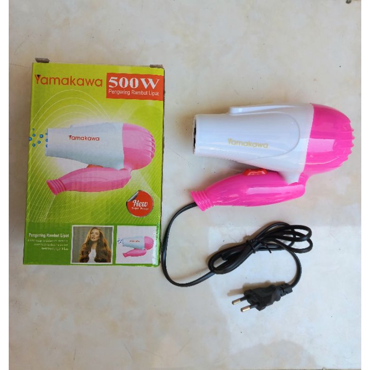 Hairdryer Hair Dryer Kecil Lipat Travel Size Pengering Rambut Yamakawa Yazuho 500 Watt-IBZ