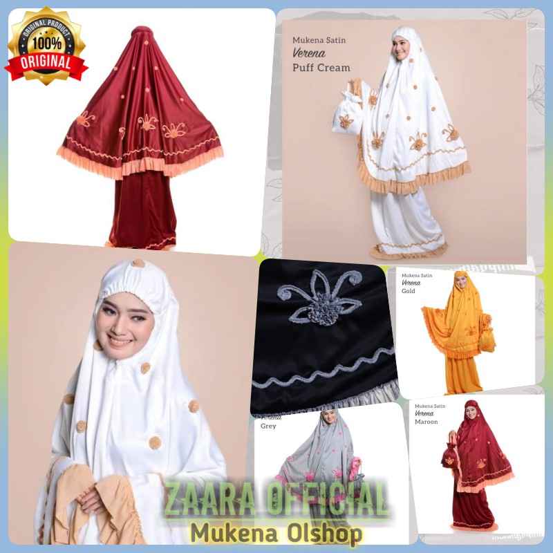 NEW MOTIF - Mukena Dewasa Sutra Satin Super Silky Verena Original