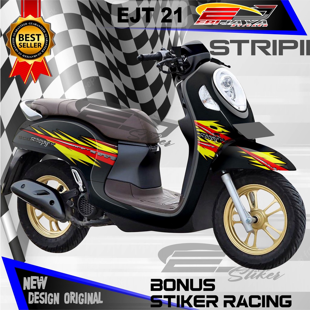 VARIASI STIKER STRIPING MOTOR SCOOPY 2013 - 2022 / STRIPING BODY SAMPING MOTOR SCOOPY TERBARU / STIK