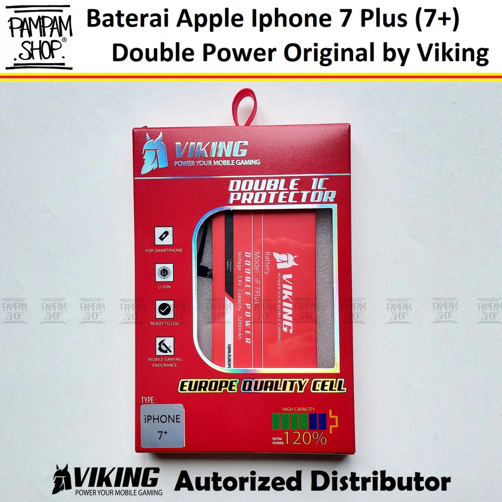 Baterai VIKING Double Power Original Apple Iphone 7+ 7