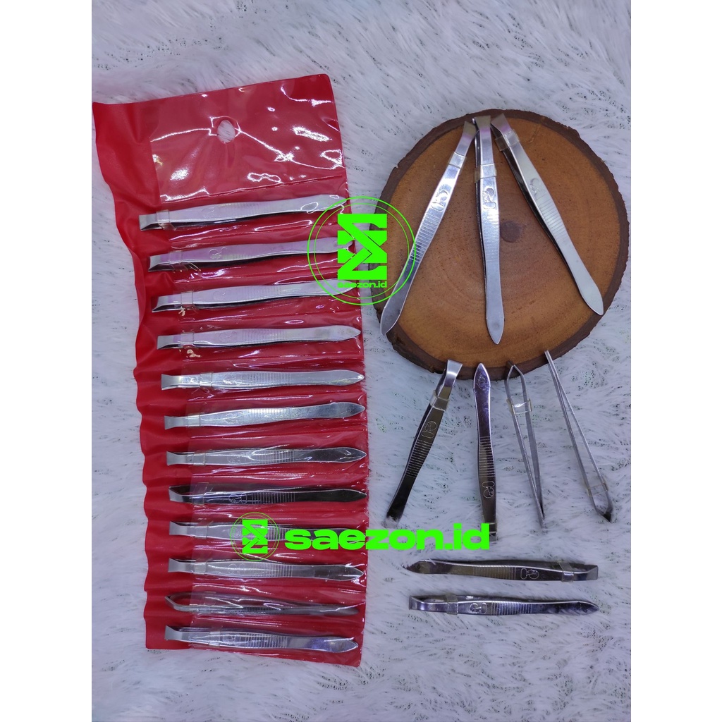 PINSET PENCABUT BULU KAR MERAH SATUAN / PENCABUT BULU ALIS KUMIS JENGGOT / PINSET STAINLESS CLIPPER 