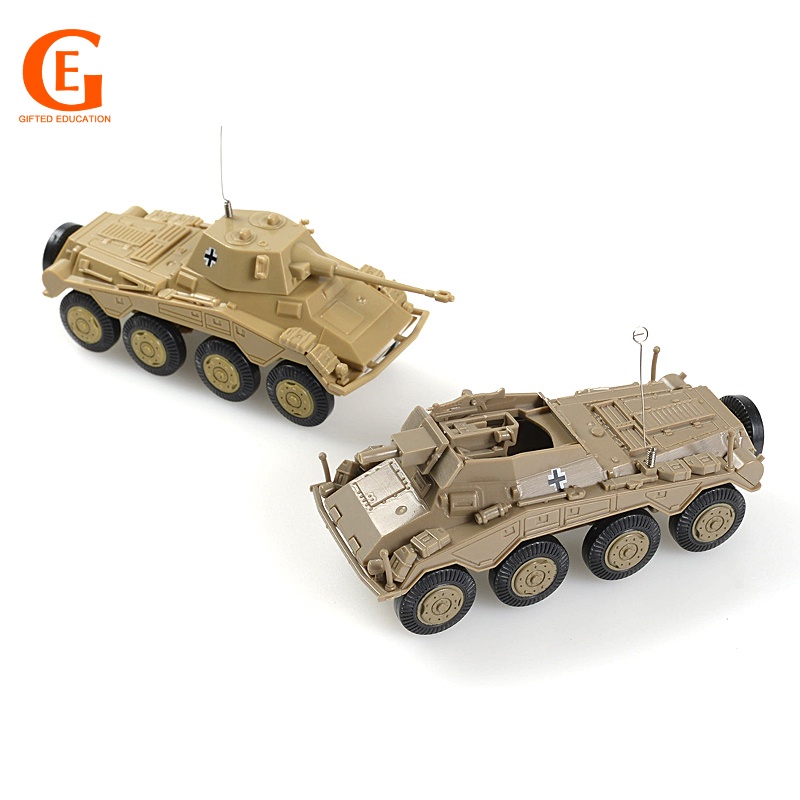 Miniatur Mobil Balap Jerman Sd.kfz 234 Cougar Armored 4D Skala 1 / 72 WW2