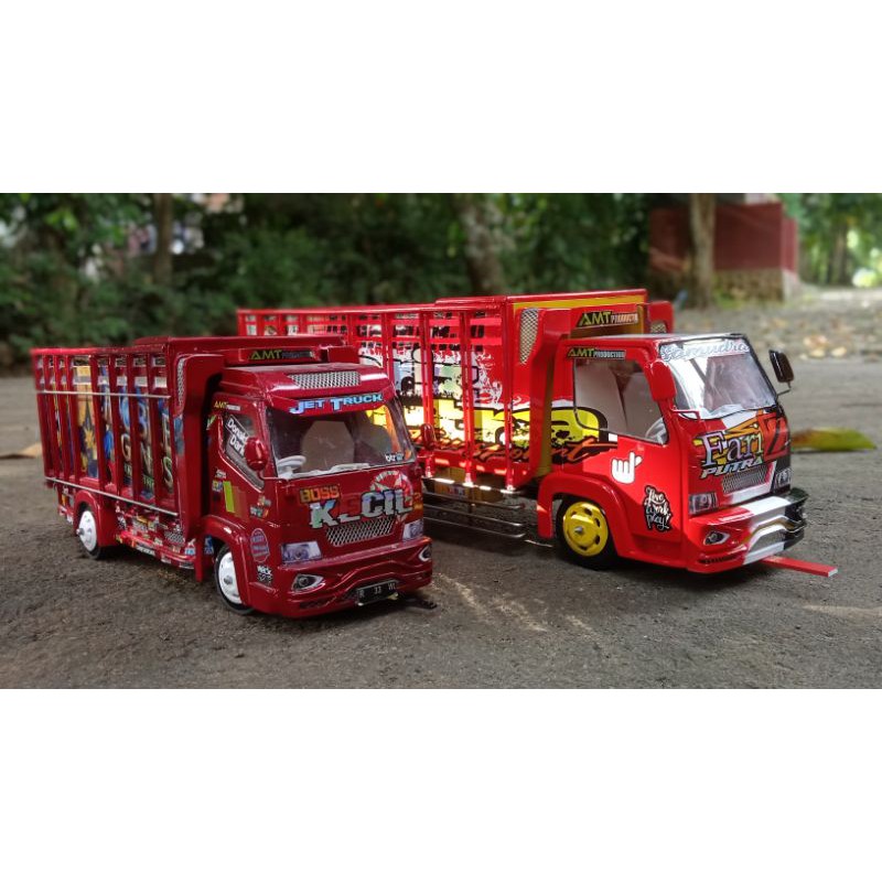miniatur truck jumbo(oleng, dan tarikan, lampu)