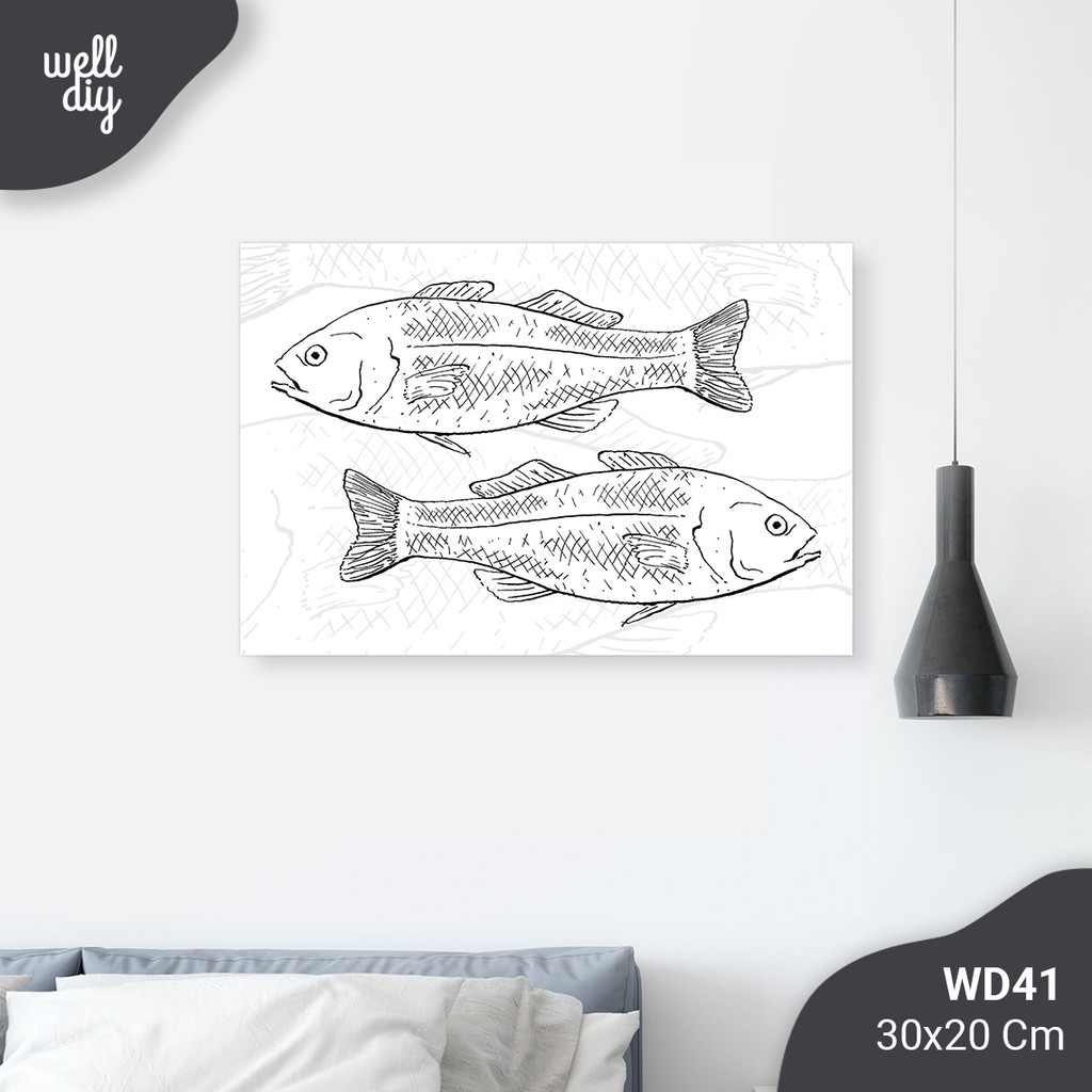 Hiasan Dinding Hiasan Kamar Wall Decor Fish - WD41