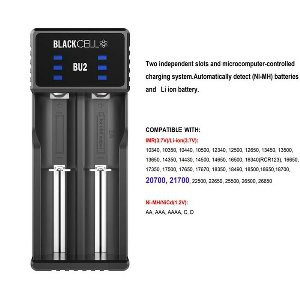Charger BLACKCELL BU2 Baterai AA AAA C 18650 20700 21700   rival AWT Murah