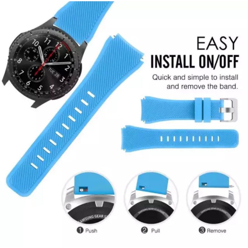 TALI JAM TANGAN STRAP SPORT RUBBER SILICONE SAMSUNG GALAXY WATCH 3 - WARNA