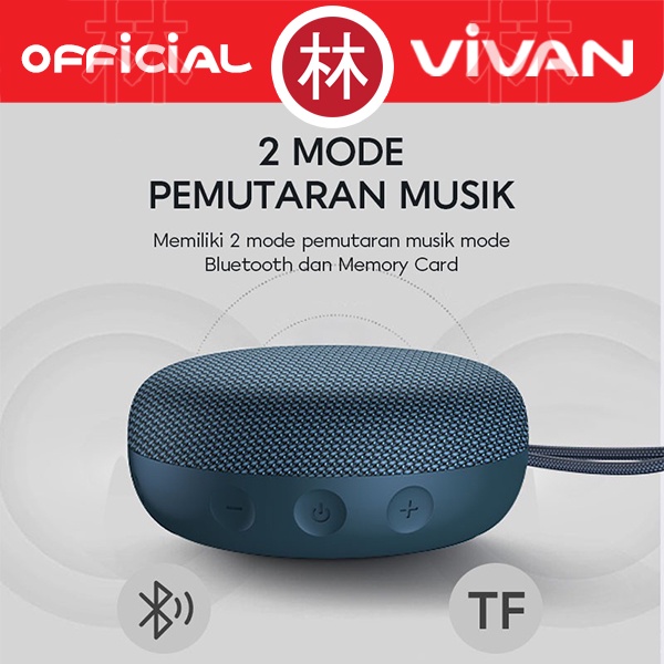 VIVAN VS2 Fabric Bluetooth Speaker IPX6 Waterproof