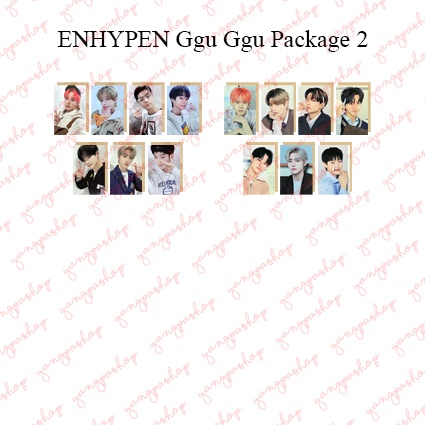 [READY / SET] ENHYPEN 2 GGU GGU PACKAGE ENHY PHOTOCARD UNOFFICIAL FANMADE YANGPASHOP JAY SUNGHOON JA