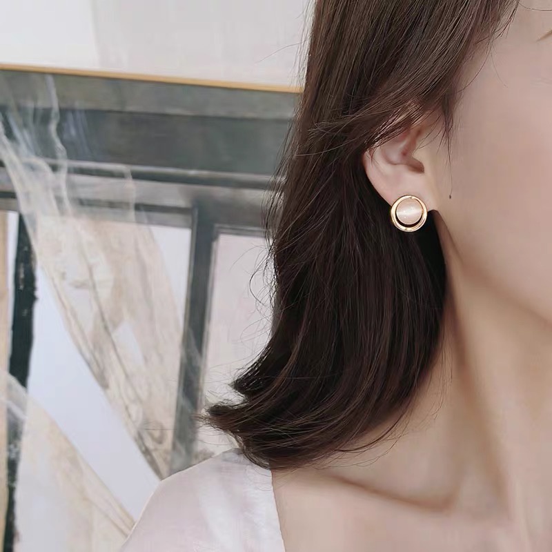 Korea2023fashion Baru Anting Premium Opal Earrings925Sliver Jarum Aksesoris Cewek