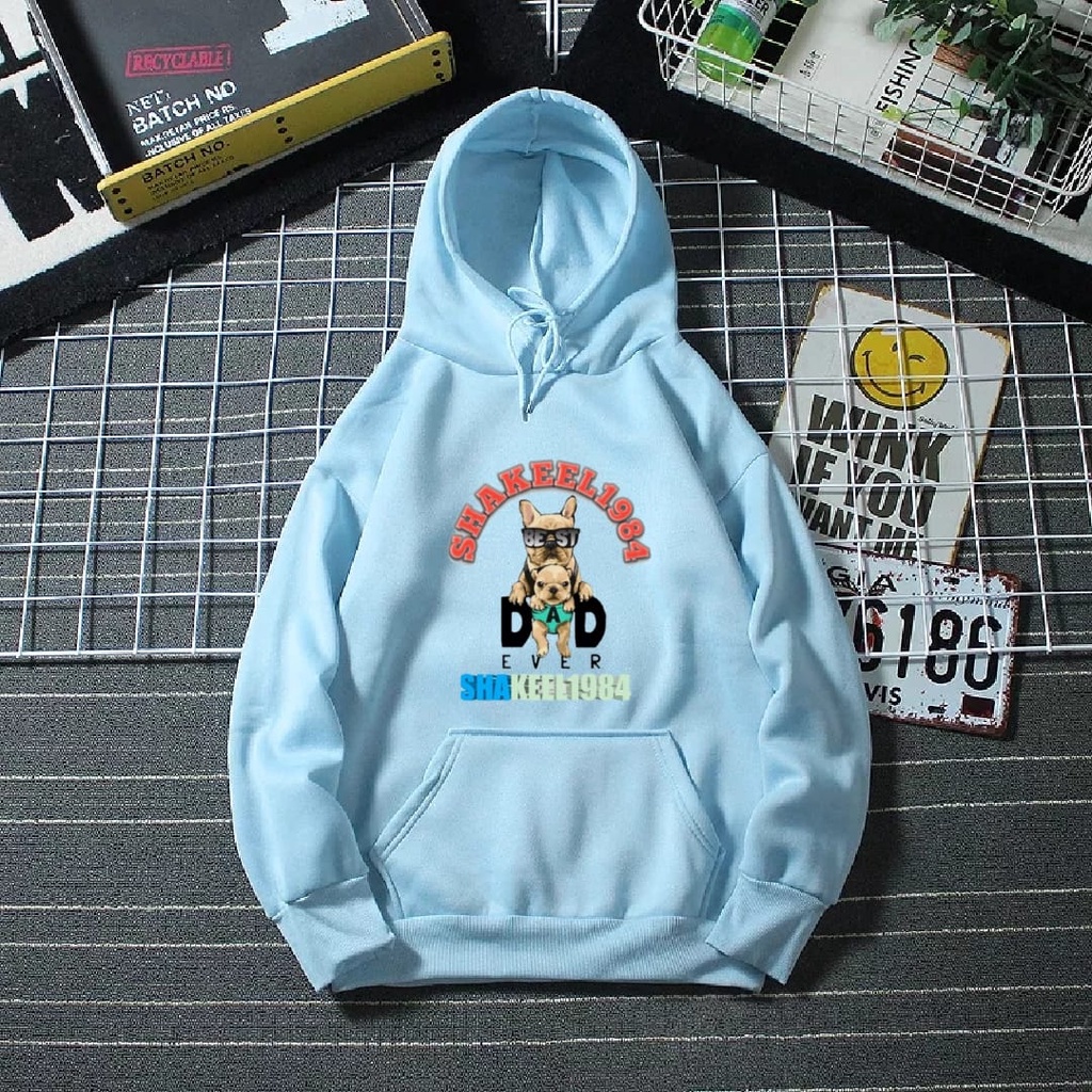 APPAREL PRIA sweater hoodie pria premium bahan katun tebal gramasi 280 motif DAD EVER terbaru ukuran M L XL XXL XXXL / switer hoodie wanita premium ukuran jumbo/switer hoodie laki terlaris ukuran jumbo premium