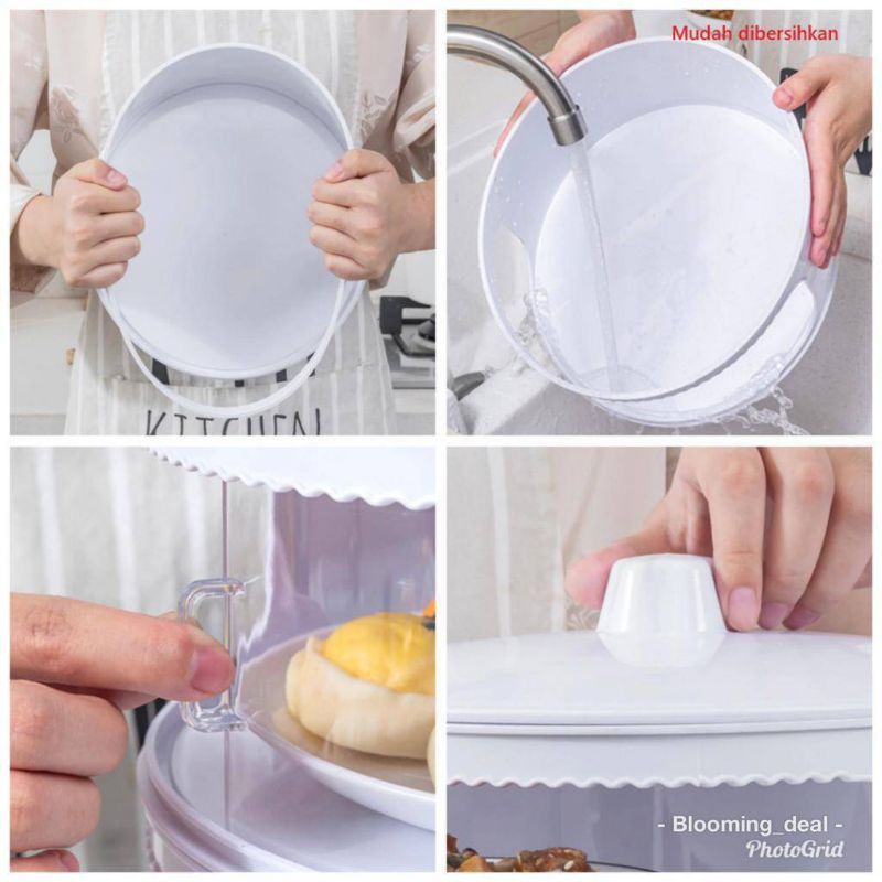 Calista saga tudung saji 4 susun 1 putih