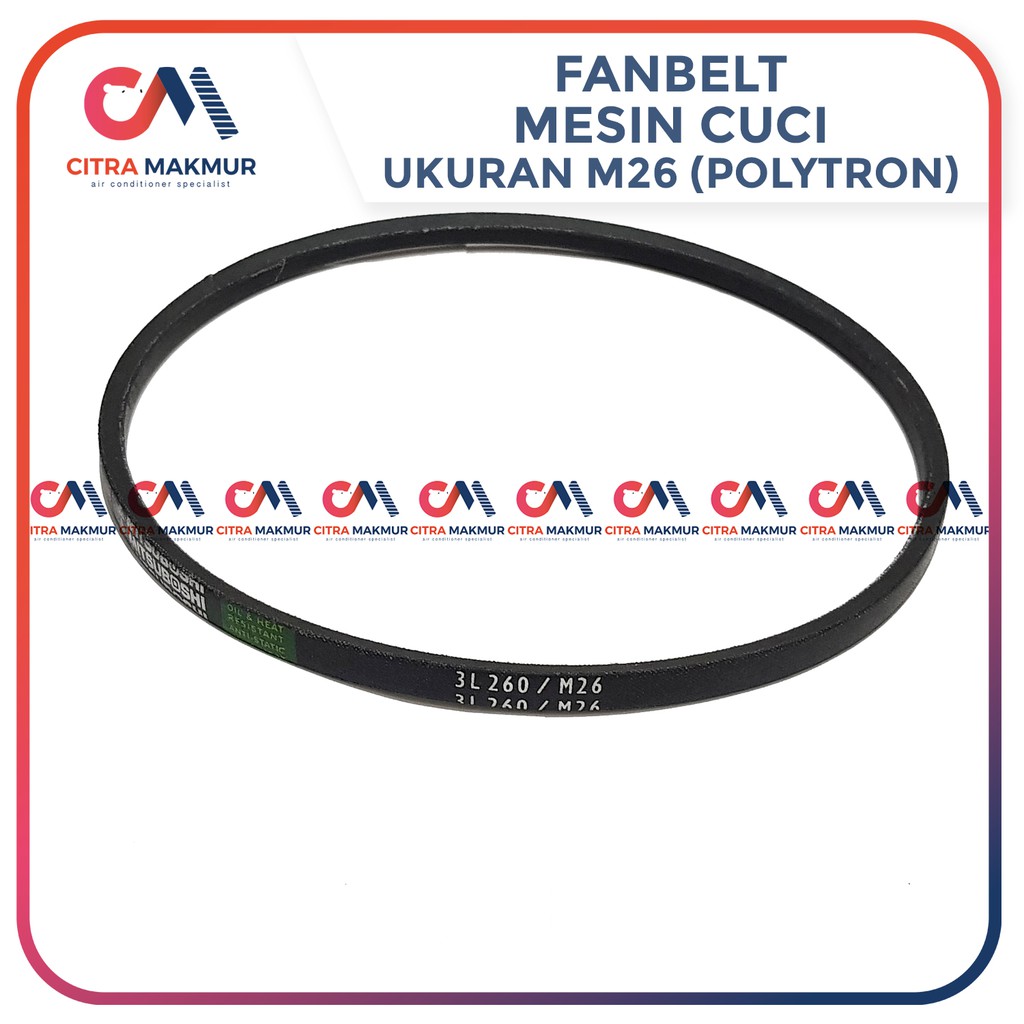 Vanbelt M26 Mesin Cuci POlytron V Van Fan Belt Panbel Fanbelt Vbelt Pan M 26