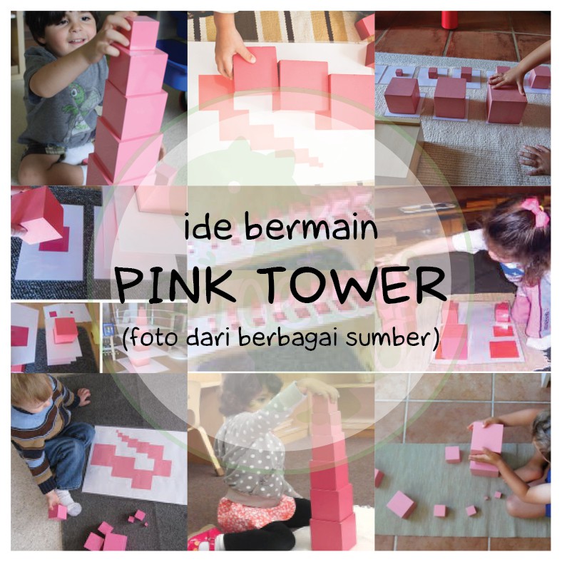 Zoetoys Montessori Pink Tower KAYU FULL SOLID | Sensorial Edutoys Mainan Edukasi Anak