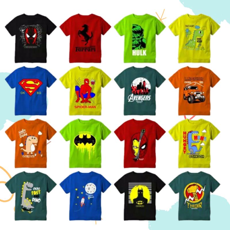 #01 (HARGA TERMURAH) KONVEKSI KAOS ANAK DISTRO MURAH / BAJU ANAK DISTRO