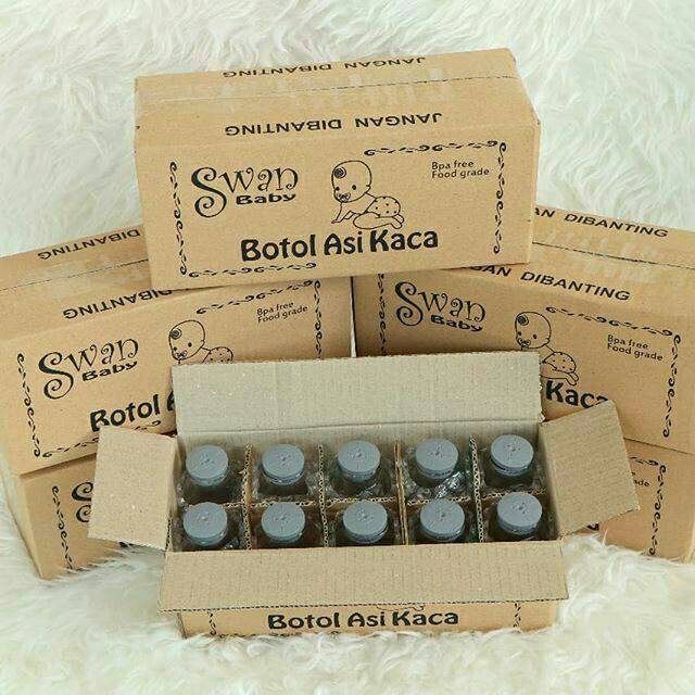 Isi 10 botol asi kaca swan botol asip 100ml botol kaca asi Botol asi swan