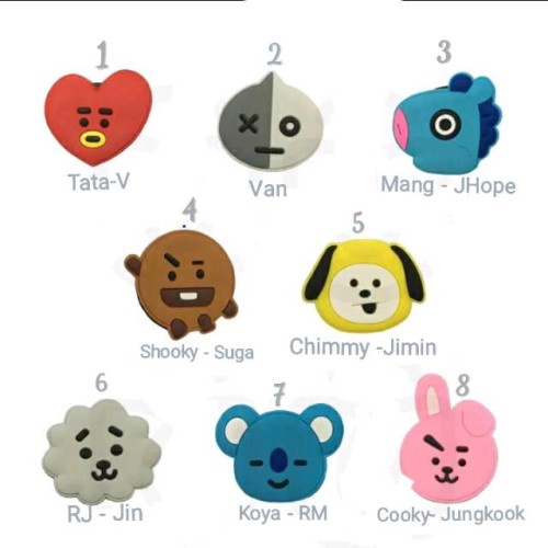 JNR Pop Socket 3D BT21 Stand Hp Premium Pvc Motif Karakter