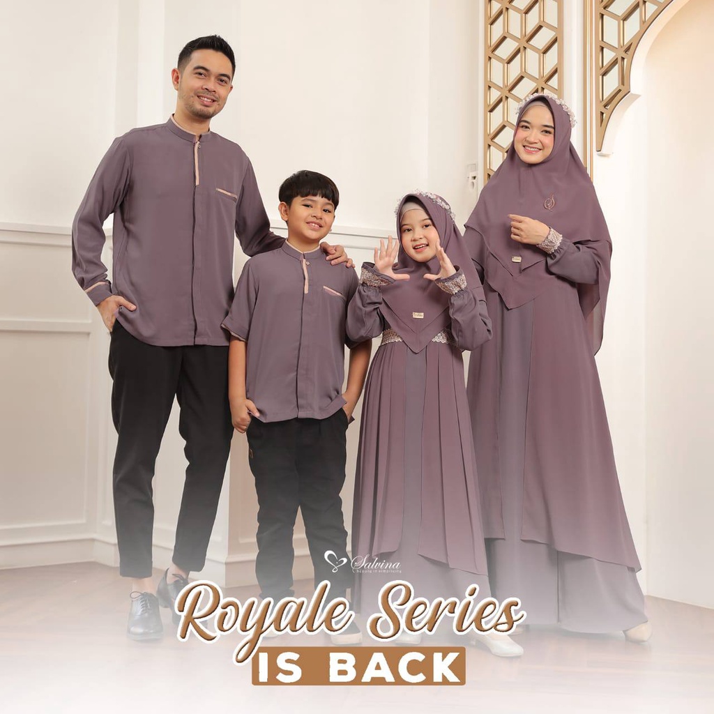SARIMBIT GAMIS KELUARGA SET ROYALE SERIES BY SALVINA HIJAB