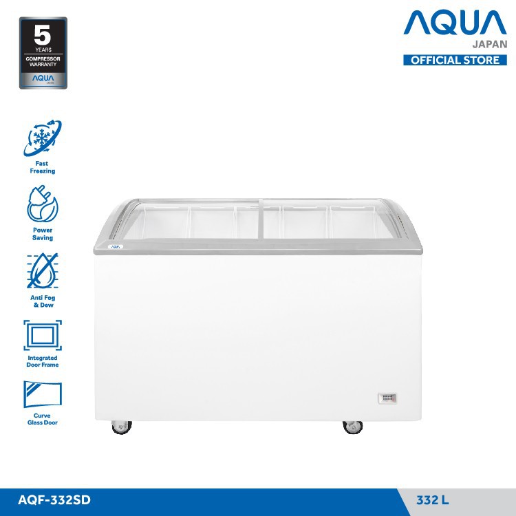 Chest Freezer Aqua Aqf 332 sd freezer kaca es krim