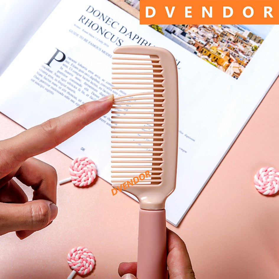 SISIR RAMBUT ANTI KUSUT PLASTIK KARTUN LUCU PASTEL HAIR COMB DEWASA ANAK HAIR BRUSH TRAVEL COMB