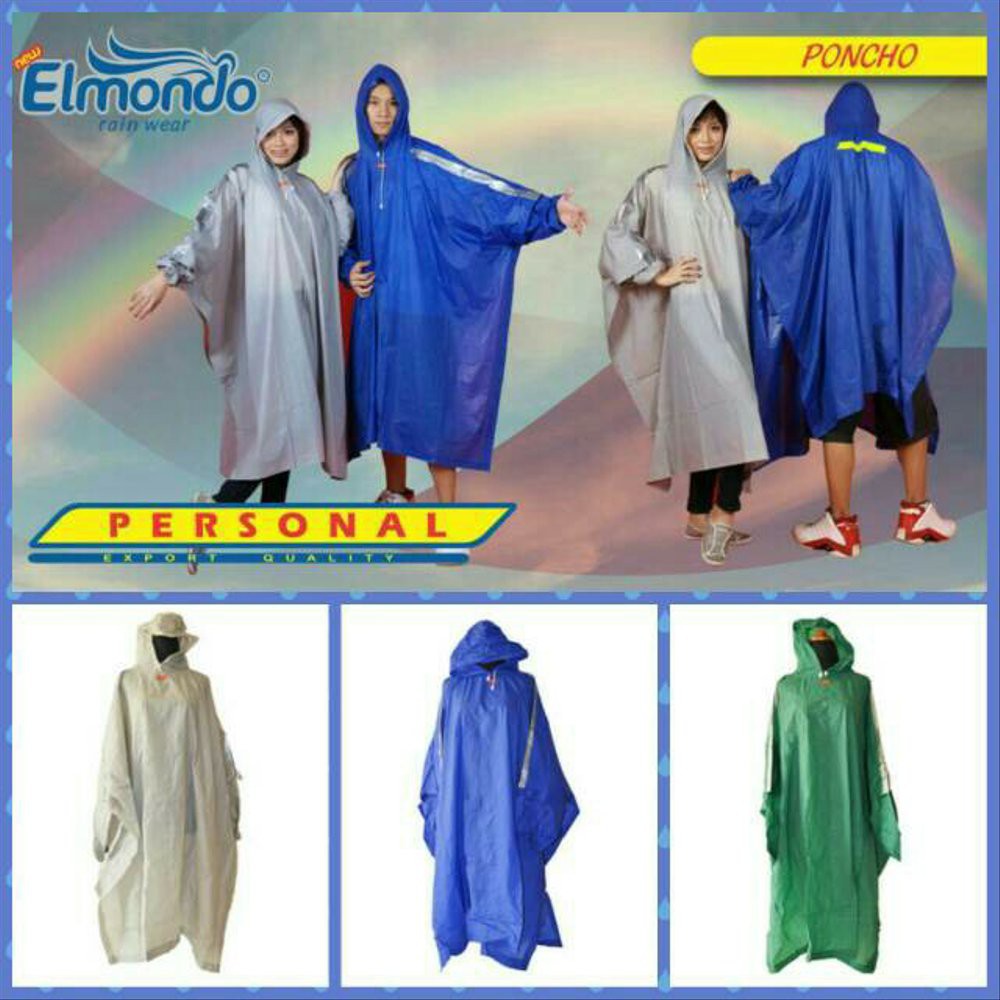 Elmondo Jas Hujan Poncho Lengan Personal Murah