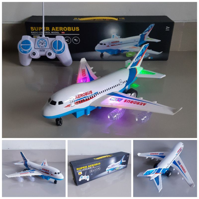 RC PESAWAT TERBANG AEROBUS EDUKASI - REMOTE CONTROL PLANE ANAK EDUKATIF