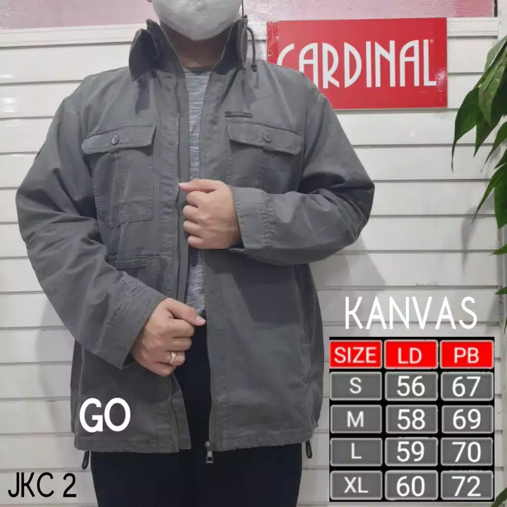 gos JKC CARDINAL JAKET KANVAS Cowok Casual Jaket Tebal Cowok Baru