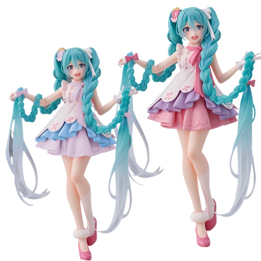 Mainan Action Figures Model Kartun Anime Hatsune Miku Sakura Pink 20CM Bahan PVC Untuk Dekorasi Desktop