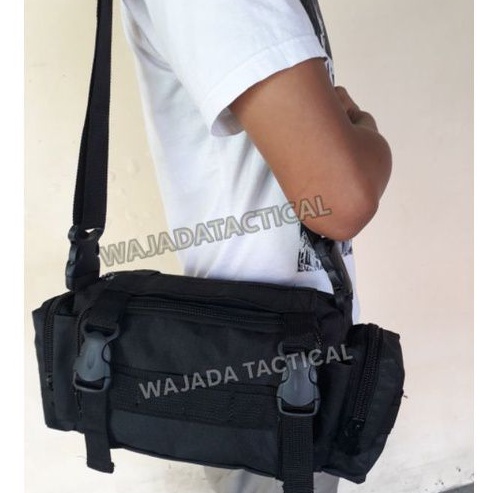 Tas Selempang Hitam Polos Terbaru