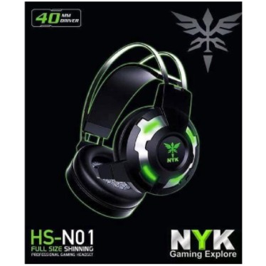 Headset gaming nyk nemesis wired usb audio 3.5mm led stereo leather kunkka hs n01 - headphone 01