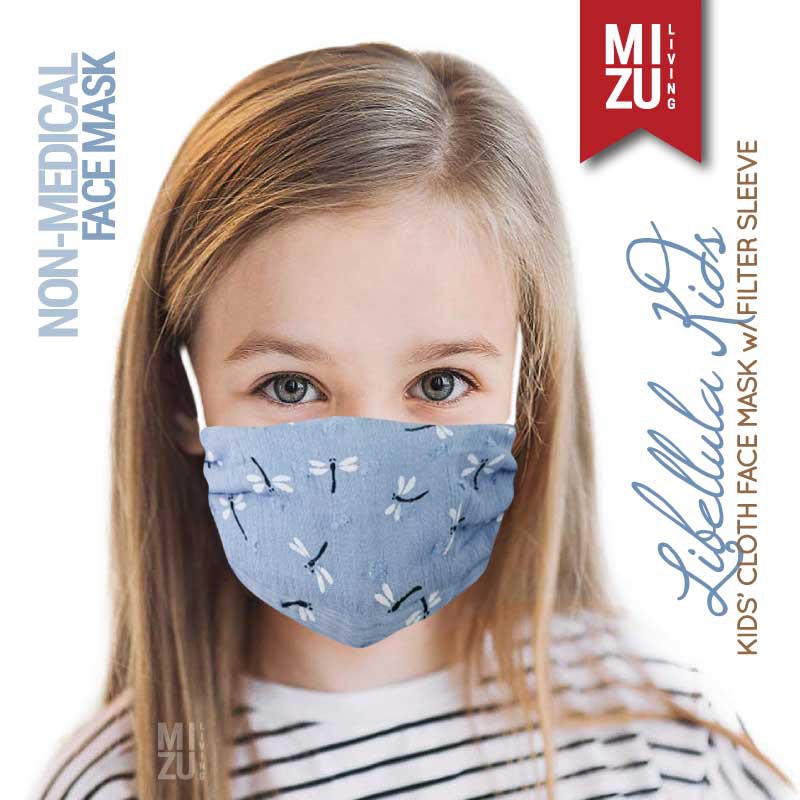 [SALE] MIZU LIBELLULA KIDS Cloth Face Mask Masker Anak Kain Corak 3 Ply Sarung Filter NON-MEDIS