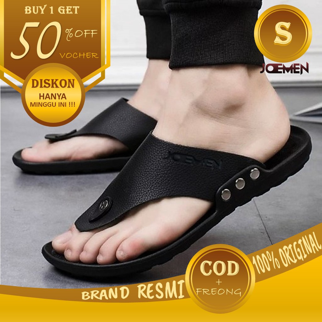 Sendal Pria Kulit Sandal Casual Pria Sendal Laki Laki Dewasa Sendal