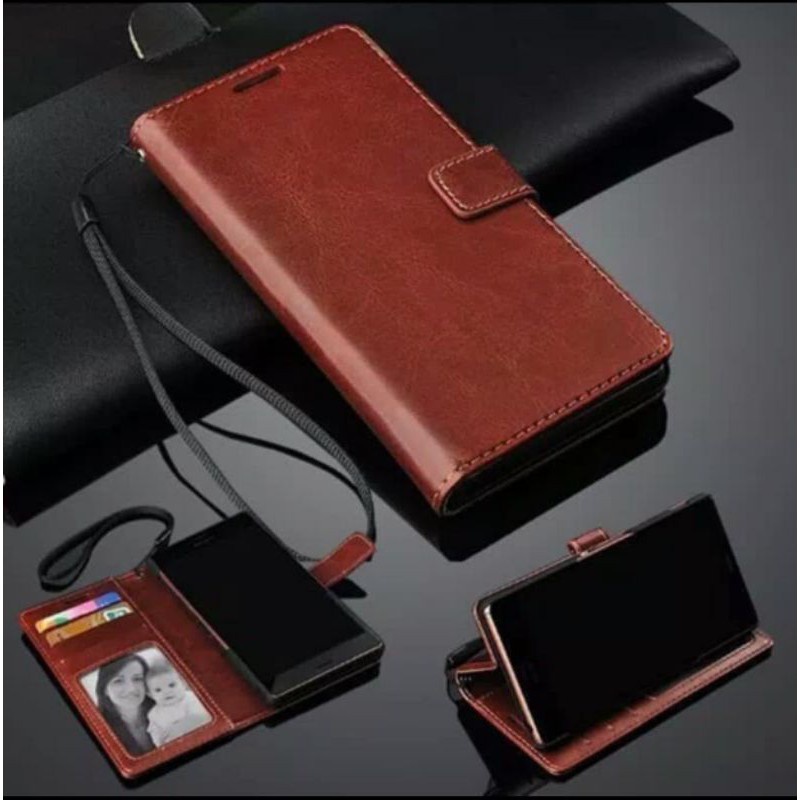 Samsung M12 Flip Case Leather Flip Cover Kulit Casing Dompet