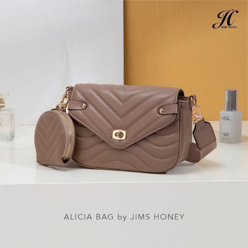 Alicia Bag Jims Honey Original Alicia Jimshoney Tas Wanita Tali Panjang Free Dompet Koin