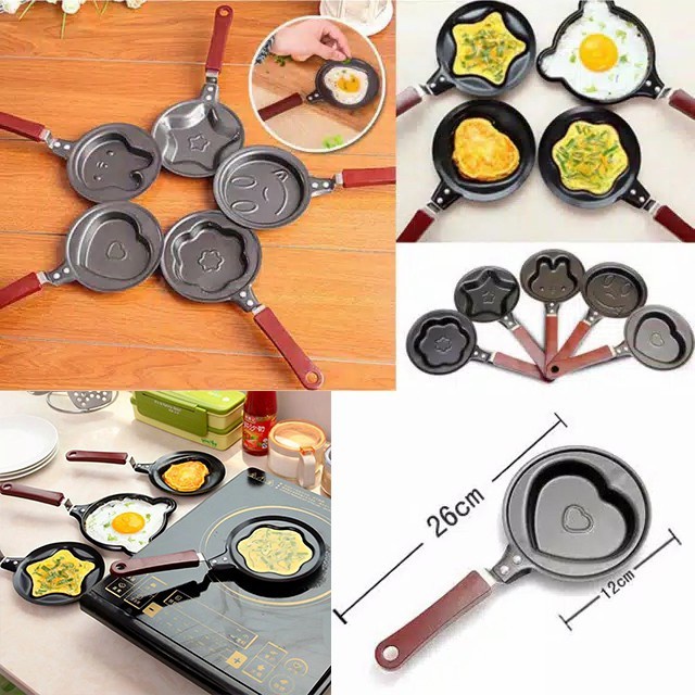 VG71- Teflon Cetakan Telur Mini Frying Pan Karakter