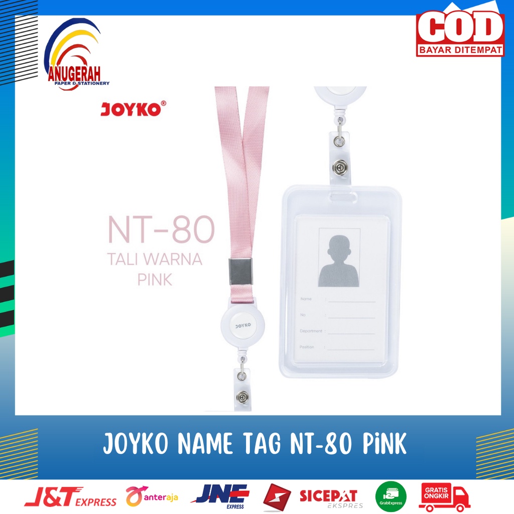 

Name Tag/Tanda Pengenal /Gantungan Kartu Nama Joyko NT-80 (PCS)