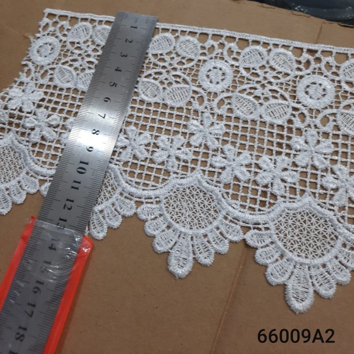 RENDA GYPER GLM66009A2 PUTIH /RENDA BORDIR /RENDA BAJU / RENDA HITS