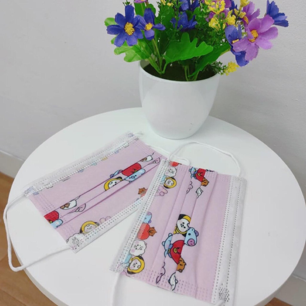 MASKER ANAK TINY TAN KARKTER 3 PLY ISI 10PCS / MASKER ANAK KARAKTER LUCU /MASKER ANAK TERMURAH